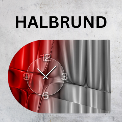 Wanduhren Halbrund