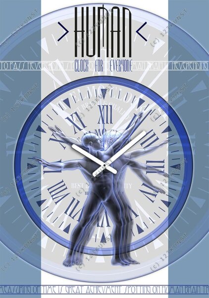 3856 Dixtime Designer Wanduhr, Wanduhren, Moderne Wohnraumuhr