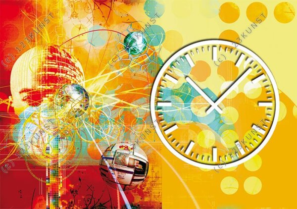 3872 Dixtime Designer Wanduhr, Wanduhren, Bürouhr