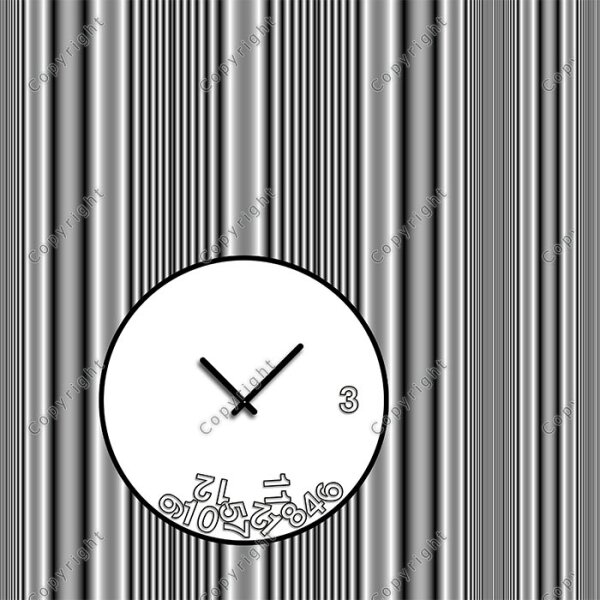 4079 Dixtime Designer Wanduhr, Wanduhren, Moderne Wohnraumuhr