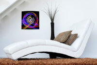 Wanduhr XXL 3D Optik Dixtime abstrakt 50x50 cm leises...