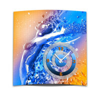 Wanduhr XXL 3D Optik Dixtime abstrakte Frau 50x50 cm...