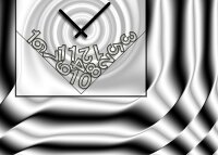 4094 Dixtime Designer Wanduhr, Wanduhren, Moderne Wohnraumuhr