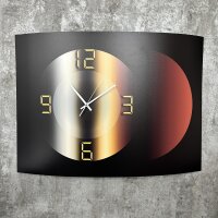 Wanduhr XXL 3D Optik Dixtime braun bronze Kreis 50x70 cm...