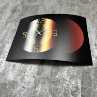 Wanduhr XXL 3D Optik Dixtime braun bronze Kreis 50x70 cm...