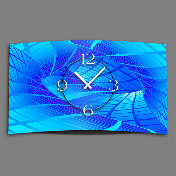 Digital Designer Art abstrakt blau Designer Wanduhr abstrakt modernes Wanduhren Design leise kein ticken DIXTIME 3D-0423