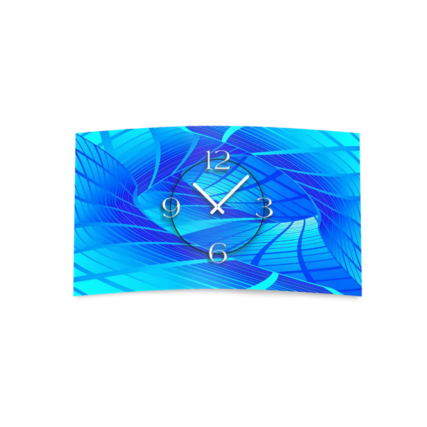 Digital Designer Art abstrakt blau Designer Wanduhr abstrakt modernes Wanduhren Design leise kein ticken DIXTIME 3D-0423