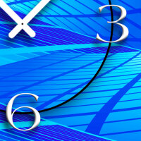 Digital Designer Art abstrakt blau Designer Wanduhr abstrakt modernes Wanduhren Design leise kein ticken DIXTIME 3D-0423