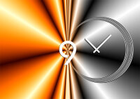 4370 Dixtime Designer Wanduhr, Wanduhren, Moderne Wohnraumuhr