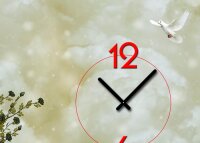 4433 Dixtime Designer Wanduhr, Wanduhren, Moderne Wohnraumuhr