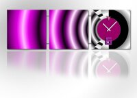 4476 Dixtime Designer Wanduhr, 3-Teiler, Wanduhren,...