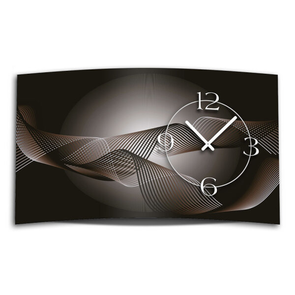 Digital Designer Art abstrakt sw Designer Wanduhr abstrakt modernes Wanduhren Design leise kein ticken DIXTIME 3D-0413