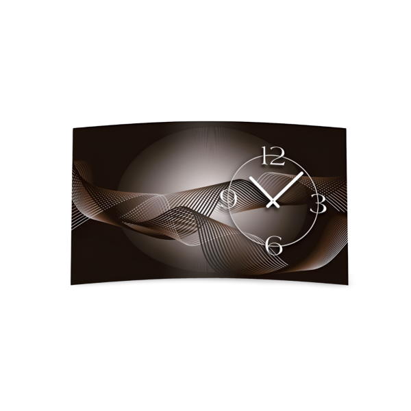 Digital Designer Art abstrakt sw Designer Wanduhr abstrakt modernes Wanduhren Design leise kein ticken DIXTIME 3D-0413