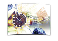 Wanduhr XXL 3D Optik Dixtime abstrakt hell weiß...