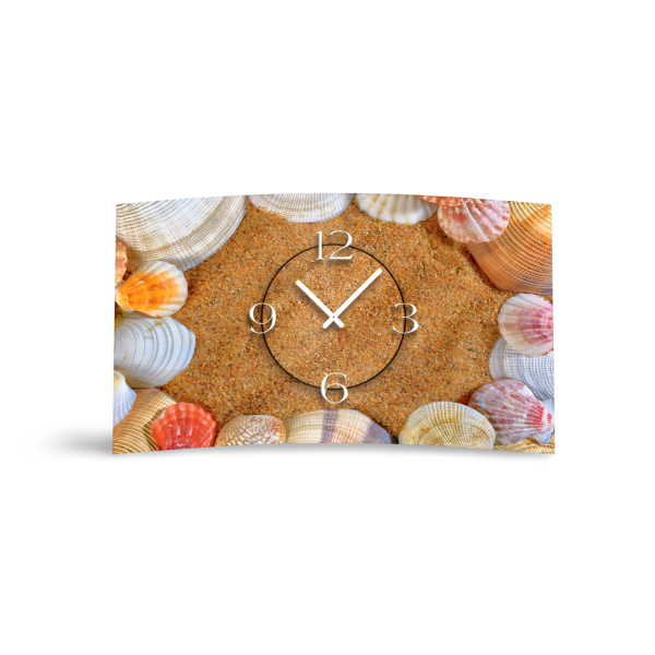 Digital Designer Art Muscheln Designer Wanduhr modernes Wanduhren Design leise kein ticken DIXTIME 3D-0394
