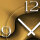 Digital Designer Art abstrakt rauch gold Designer Wanduhr modernes Wanduhren Design leise kein ticken DIXTIME 3D-0384