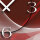 Digital Designer Art abstrakt rot Designer Wanduhr modernes Wanduhren Design leise kein ticken DIXTIME 3D-0381