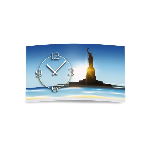 Digital Designer Art Freiheitsstatur Designer Wanduhr modernes Wanduhren Design leise kein ticken DIXTIME 3D-0378