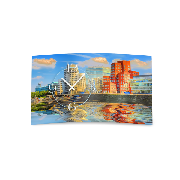 Digital Designer Art Düsseldorf Medienhafen Designer Wanduhr modernes Wanduhren Design leise kein ticken DIXTIME 3D-0371