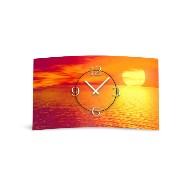 Digital Designer Art Sunset Designer Wanduhr modernes Wanduhren Design leise kein ticken DIXTIME 3D-0367