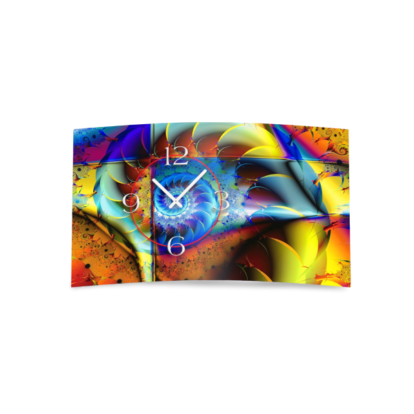 Digital Designer Art psychodelisch Schneckenhaus Designer Wanduhr modernes Wanduhren Design leise kein ticken DIXTIME 3D-0365