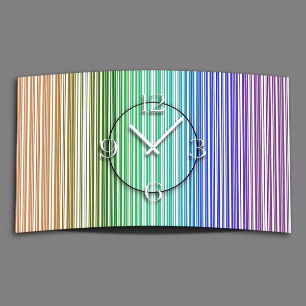 Digital Designer Art Streifen Designer Wanduhr modernes Wanduhren Design leise kein ticken DIXTIME 3D-0363