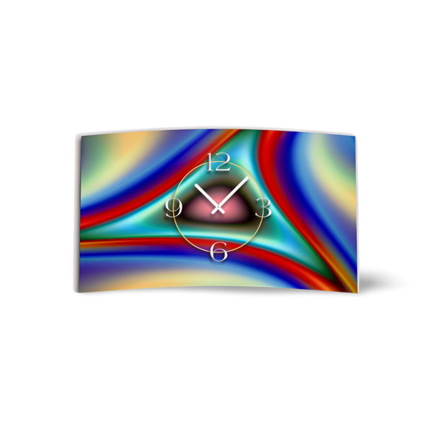 Digital Designer Art psycodelic Designer Wanduhr modernes Wanduhren Design leise kein ticken DIXTIME 3D-0353