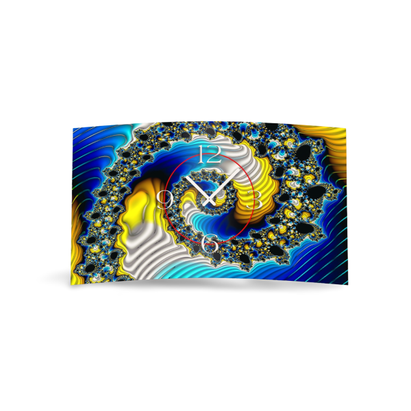 Digital Designer Art psycodelic Designer Wanduhr modernes Wanduhren Design leise kein ticken DIXTIME 3D-0351