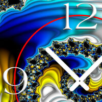 Digital Designer Art psycodelic Designer Wanduhr modernes Wanduhren Design leise kein ticken DIXTIME 3D-0351
