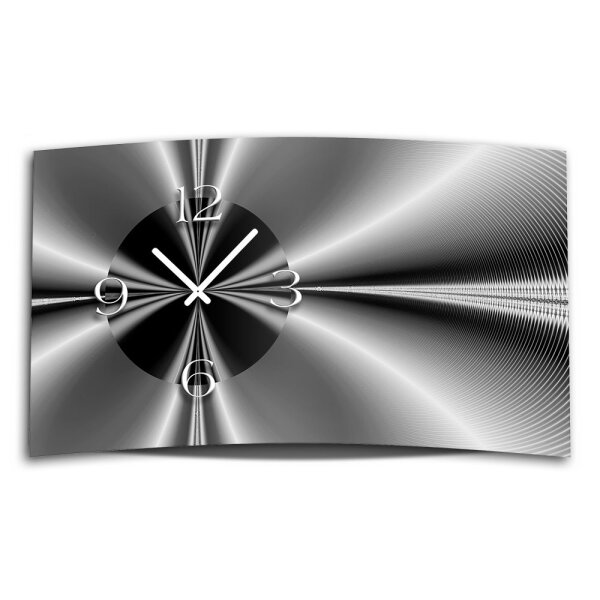 Digital Designer Art abstrakt sw Designer Wanduhr modernes Wanduhren Design leise kein ticken DIXTIME 3D-0349