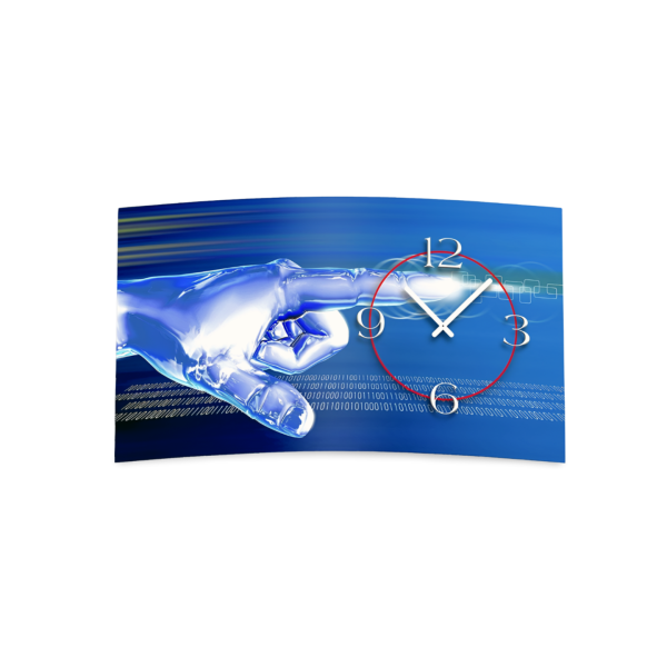 Digital Designer Art Hand Designer Wanduhr modernes Wanduhren Design leise kein ticken DIXTIME 3D-0344