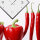 Wanduhr XXL 3D Optik Dixtime Tomate Paprika Chili 50x70 cm leises Uhrwerk GR-036