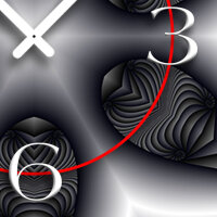 Digital Art sw Designer Wanduhr modernes Wanduhren Design leise kein ticken DIXTIME 3D-0337