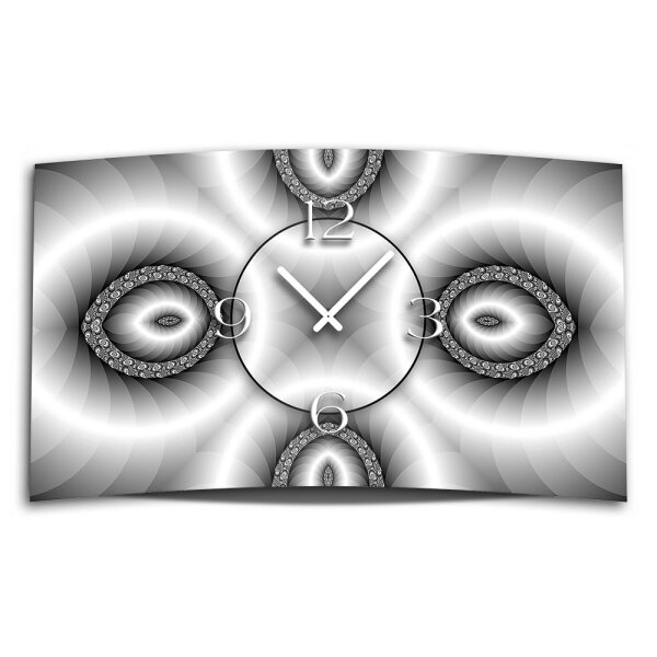 Digital Art sw Designer Wanduhr modernes Wanduhren Design leise kein ticken DIXTIME 3D-0335