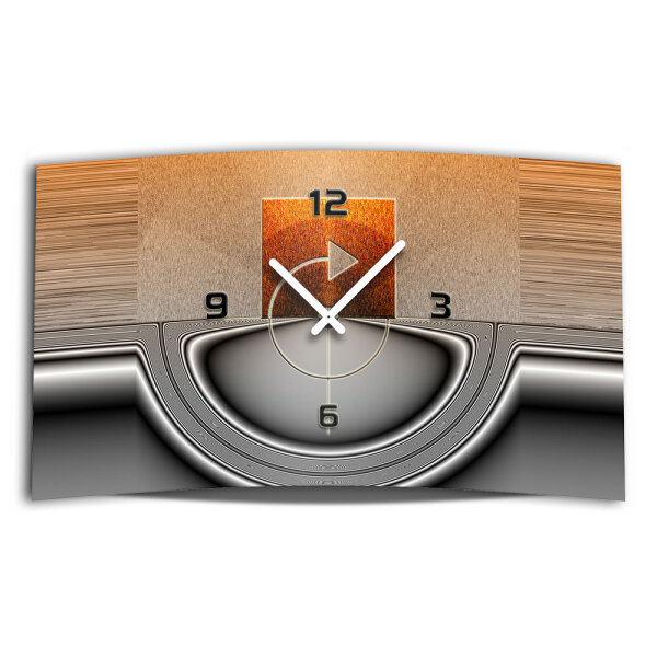 Abstrakt metallic Designer Wanduhr modernes Wanduhren Design leise kein ticken DIXTIME 3D-0329