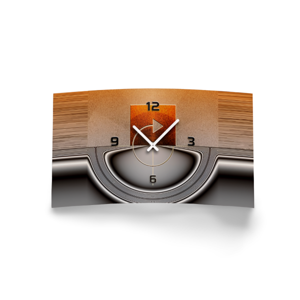 Abstrakt metallic Designer Wanduhr modernes Wanduhren Design leise kein ticken DIXTIME 3D-0329