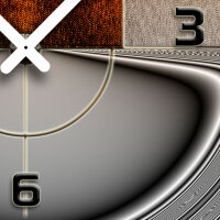 Abstrakt metallic Designer Wanduhr modernes Wanduhren Design leise kein ticken DIXTIME 3D-0329
