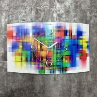 Abstrakt bunt Designer Wanduhr modernes Wanduhren Design leise kein ticken DIXTIME 3D-0326