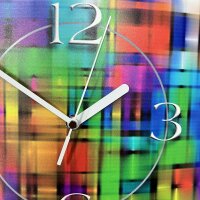Abstrakt bunt Designer Wanduhr modernes Wanduhren Design leise kein ticken DIXTIME 3D-0326
