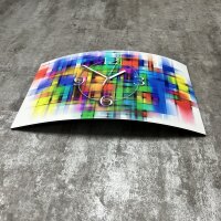 Abstrakt bunt Designer Wanduhr modernes Wanduhren Design leise kein ticken DIXTIME 3D-0326