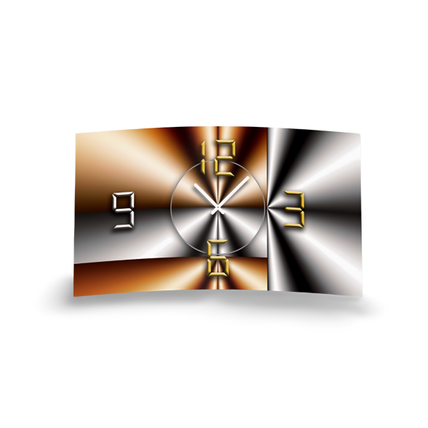 Abstrakt metallic Designer Wanduhr modernes Wanduhren Design leise kein ticken DIXTIME 3D-0324