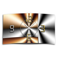 Abstrakt metallic Designer Wanduhr modernes Wanduhren...