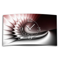 Digital Art rot Designer Wanduhr modernes Wanduhren Design leise kein ticken DIXTIME 3D-0323