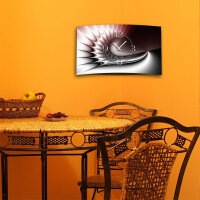 Digital Art rot Designer Wanduhr modernes Wanduhren Design leise kein ticken DIXTIME 3D-0323