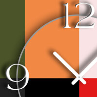 Color Blocking Designer Wanduhr modernes Wanduhren Design leise kein ticken DIXTIME 3D-0320