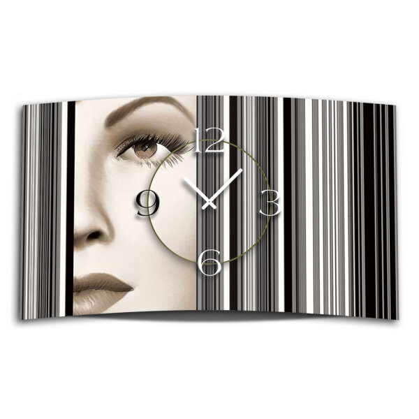 Digital Art Frau Designer Wanduhr modernes Wanduhren Design leise kein ticken DIXTIME 3D-0318