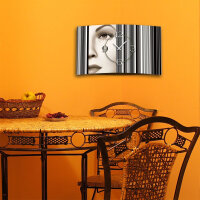 Digital Art Frau Designer Wanduhr modernes Wanduhren Design leise kein ticken DIXTIME 3D-0318