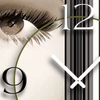 Digital Art Frau Designer Wanduhr modernes Wanduhren Design leise kein ticken DIXTIME 3D-0318
