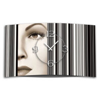 Digital Art Frau Designer Wanduhr modernes Wanduhren Design leise kein ticken DIXTIME 3D-0317