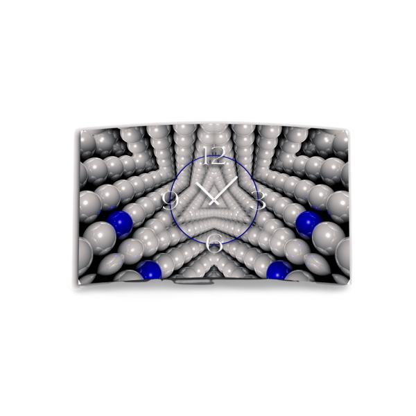 Digital Art grau Designer Wanduhr modernes Wanduhren Design leise kein ticken DIXTIME 3D-0310